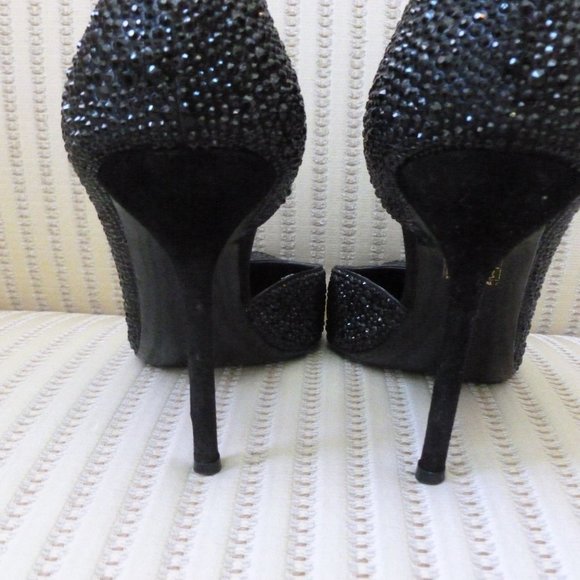 Gucci Black Crystal D'Orsay High Heel Pumps HOST PICK! - Picture 8 of 12